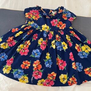 Ralph Lauren Kids Dress - Navy with Colorful Floral Print